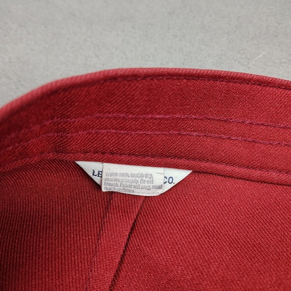 Vintage Levis Wide Leg Trouser Women 18 Maroon Slacks 70s Mom Pants Casual Bare - Picture 7 of 14